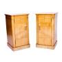 Pair Art Deco Maple Bedside Cupboards 1930s