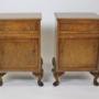 Pair Burr Walnut Bedside cupboards Circa 1950s