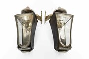 Pair Veteran Car Side Door Pillar Lamps C.1915