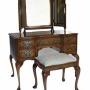 Queen Anne Burr Walnut Dressing Table circa 1930s