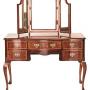 Queen Anne Burr  Walnut Dressing Table with Walnut Mirror 