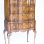 Queen Anne Revival Walnut Chest on Stand circa 192