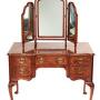 Queen Anne Style Burr Walnut Kneehole dressing table