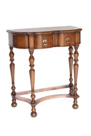 Queen Anne Style Walnut Console / Hall Table