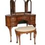 Queen Anne Style Walnut Kidney Dressing Table