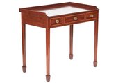 Regency Mahogany Inlaid 3 Drawer Side Table