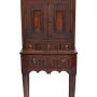 Small Georgian oak Cupboard Lowboy with later carv