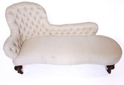 Victorian Rosewood & Upholstered Chaise Longue