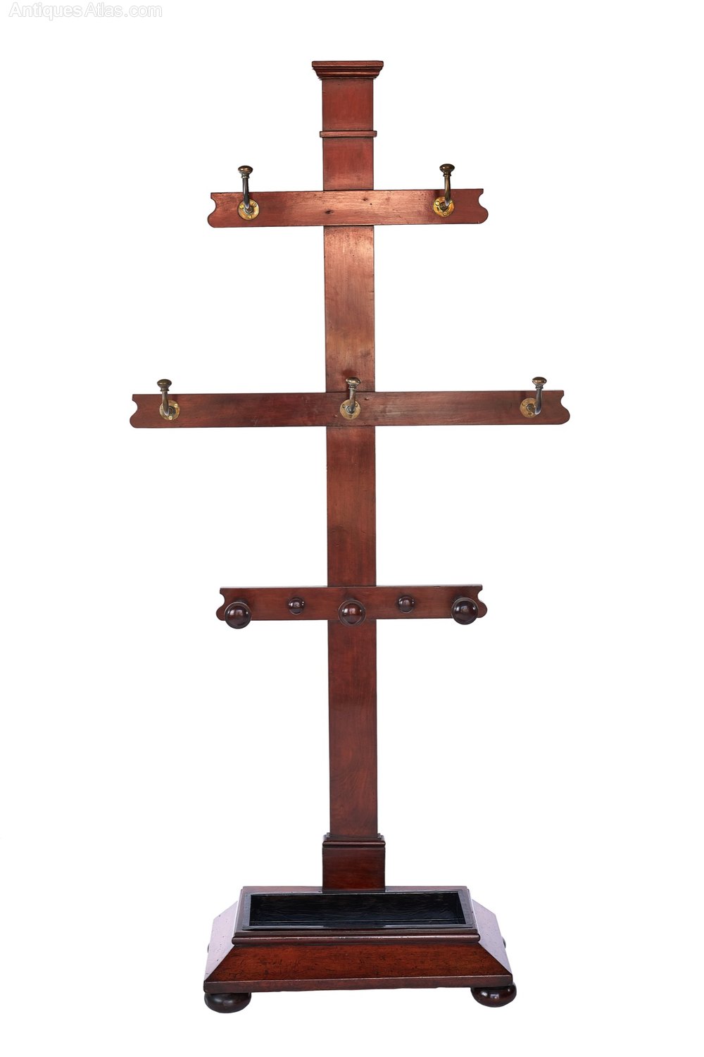 W1V Period Mahogany Tree Hat & Coat Hall Stand Antiques Atlas