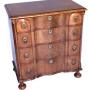 Walnut Queen Anne Style 4 Drawer chest circa 1920s