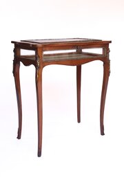 Walnut  & Inlaid Marquetry Bijouterie Cabinet