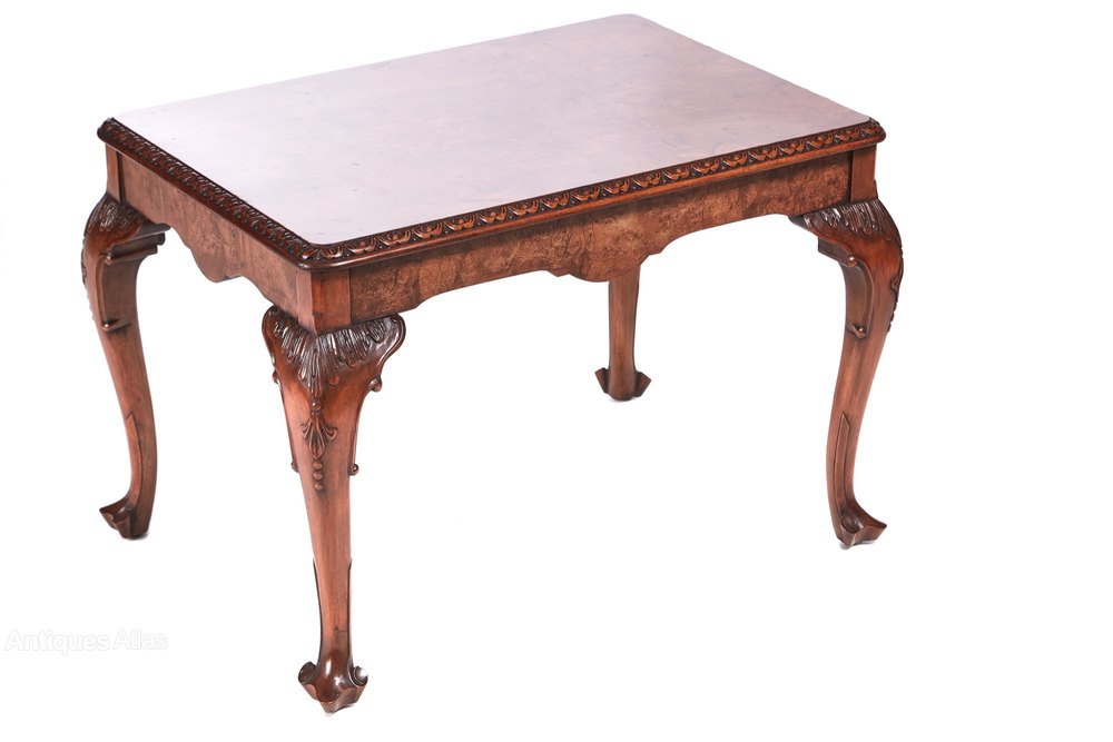 Walnut Carved Coffee Table Circa 1920s