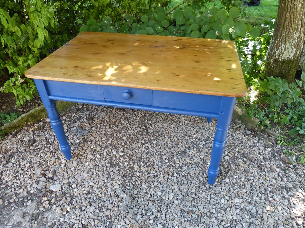 Victorian Painted Pine Kitchen Table Antiques Atlas