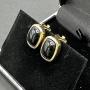 Christian Dior  Gold and Onyx Earrings