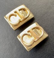 1990s Christian Dior Monographed Earrings