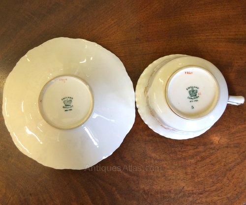 Antiques Atlas - Coalport Batwing Pattern Cup And Saucaer