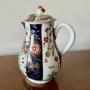 Dr Wall Worcester Queens Pattern Lidded Jug c1770
