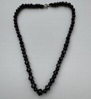 Edwardian Whitby Jet 18 Inch Graduated Necklace