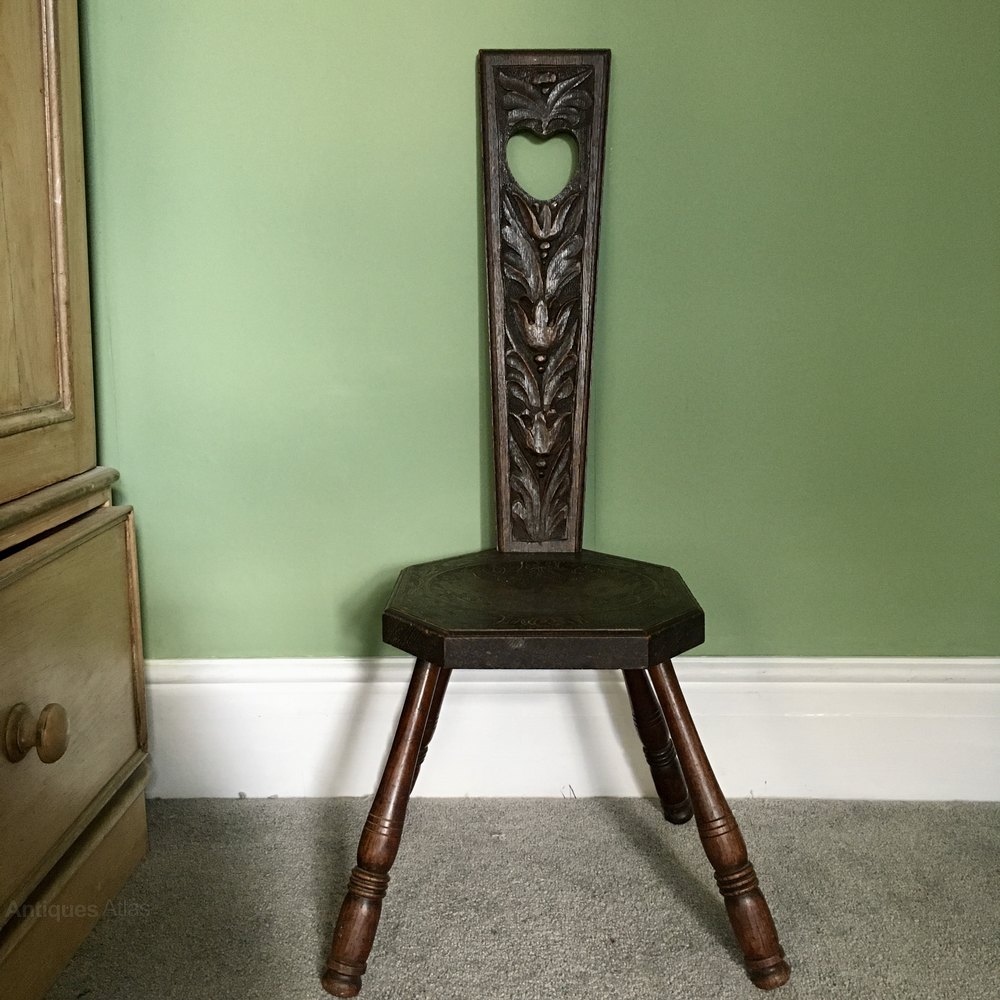 Welsh Carved Oak Spinning Chair Antiques Atlas
