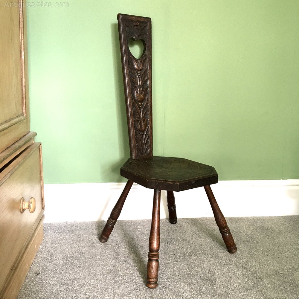 Welsh Carved Oak Spinning Chair Antiques Atlas