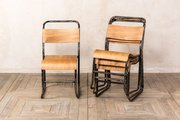 Black Industrial Stacking Chairs