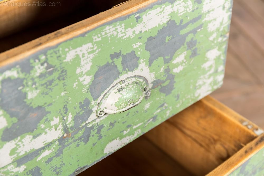 Antiques Atlas Vintage Green Bedside Table