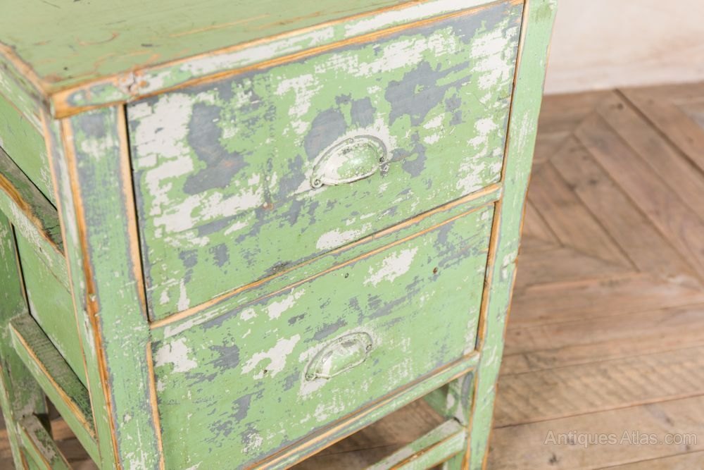 Antiques Atlas Vintage Green Bedside Table