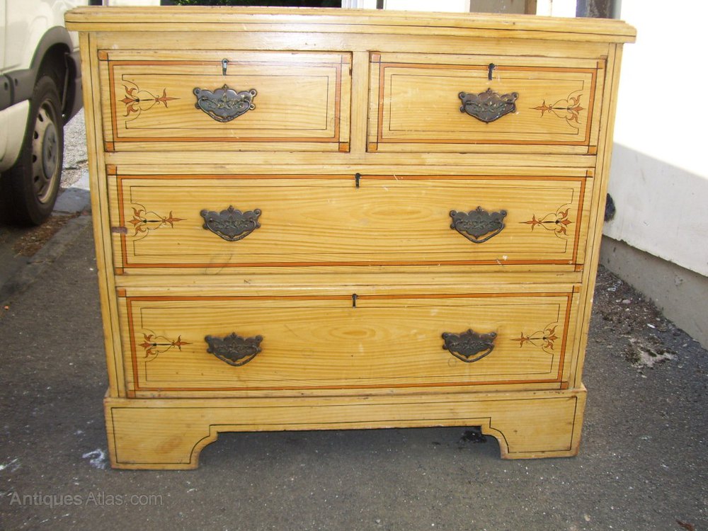 Antique Pine Scumbled Chest Of Drawers Antiques Atlas