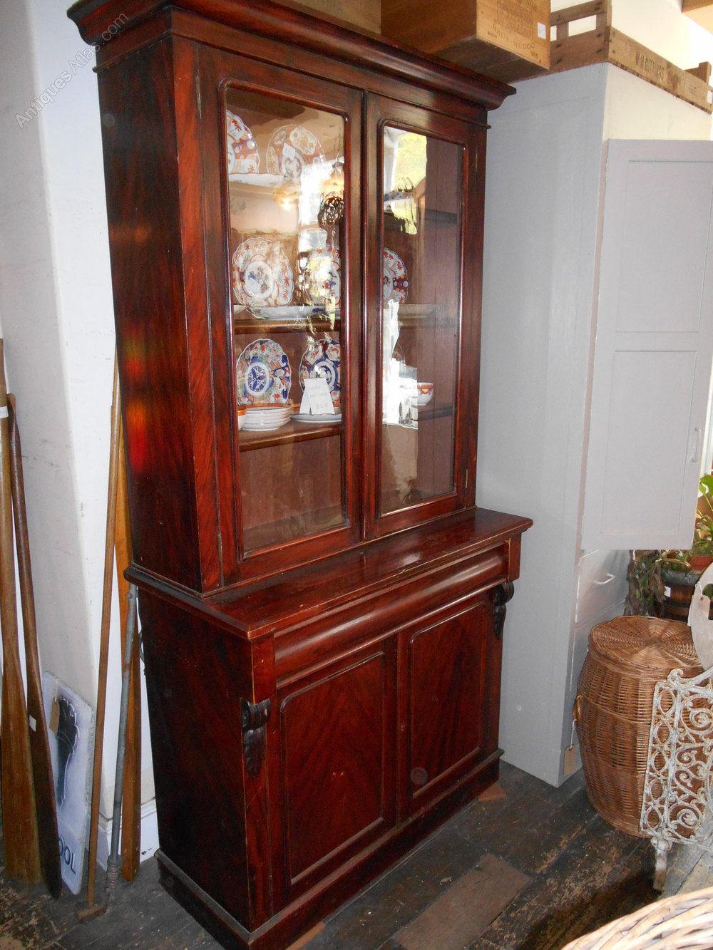 Antique Victorian Pine Decorated Bookcase Antiques Atlas