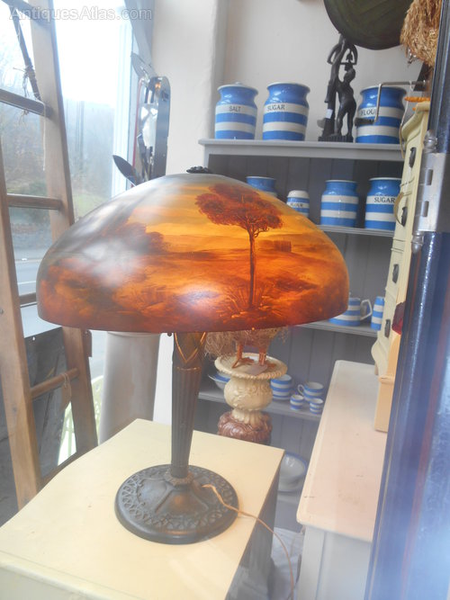 Antiques Atlas Victorian Handel Type Cast Iron Tablelamp