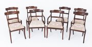 A Good Set Of 8 Regency Mahogany Dining Chairs