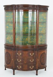 Amazing Mahogany Adams Style Display Cabinet