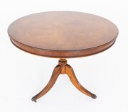 Figured Oak Regency Revival Dining Table