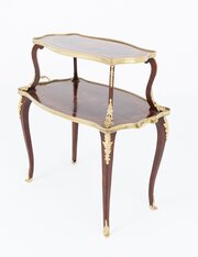 French Mahogany Marquetry Etagere