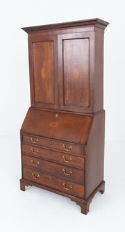 Georgian Oak Bureau Bookcase