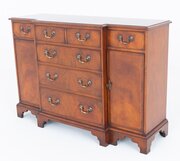 Georgian Revival Walnut Breakfront Sideboard