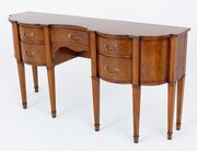 Georgian Style Figured Oak Shaped Sideboard
