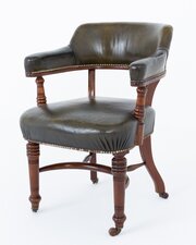 Good Quality Mahogany And Leather Desk Chair