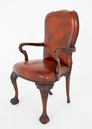 Impressive Mahogany Chippendale Style Desk Chair
