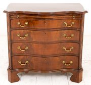 Mahogany Serpentine Georgian Style Bachelors Chest