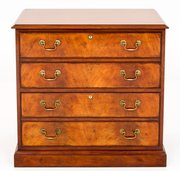 Mahogany 2 Drawer Filing Cabinet