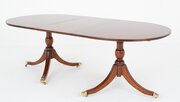 Mahogany Regency Revival 2 Pedestal Dining Table