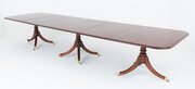 Mahogany Regency Style 14-16 Seat 3 Pedestal Dining Table