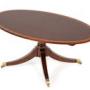 Mahogany Regency revival oval coffee table