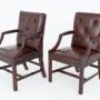 Pair of Georgian Revival Gainsborough Chairs