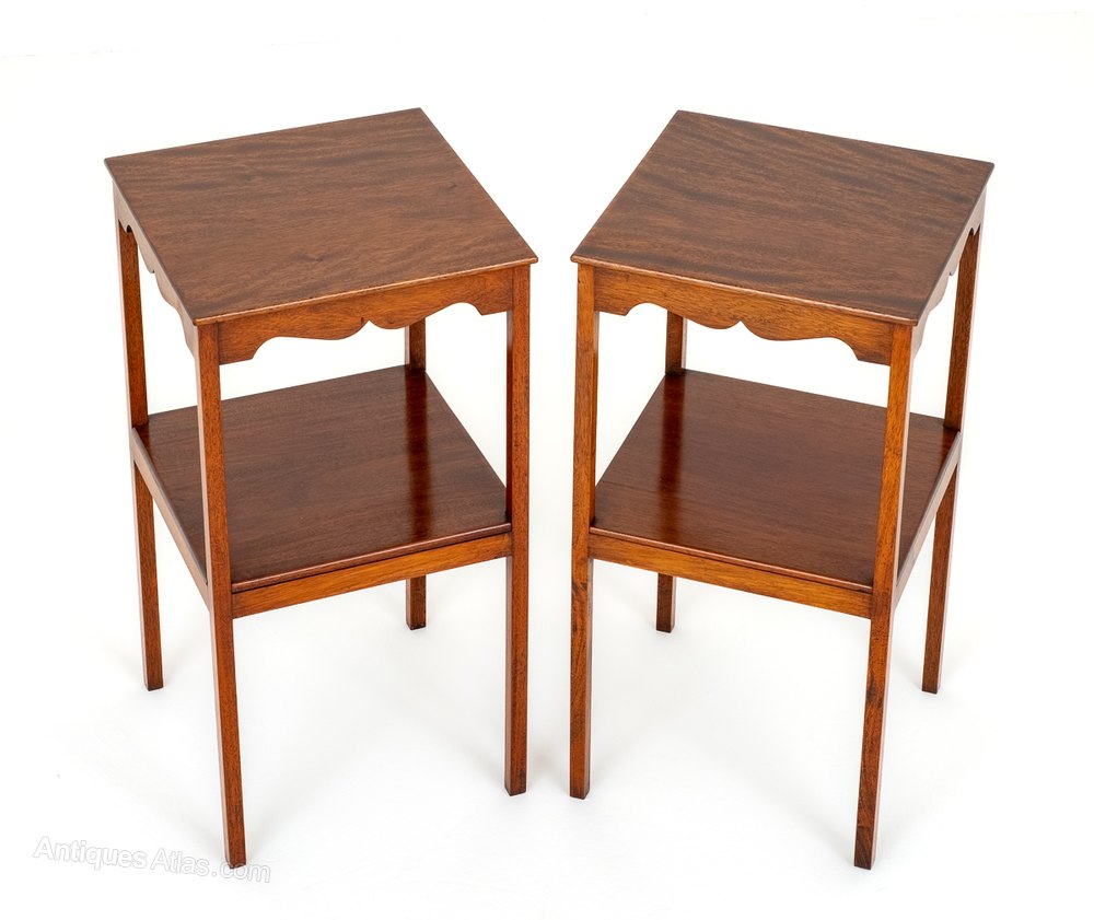 Pair Of Revival Mahogany End Tables Antiques Atlas