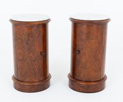 Pair Of Victorian Style Burr Walnut Bedside Cabinets