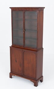 Regency Mahogany 2 Door Glazed Bookcase 