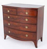 Regency Mahogany Bow Chest Of Drawers