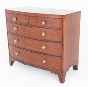 Regency Mahogany Bow Chest Of Drawers